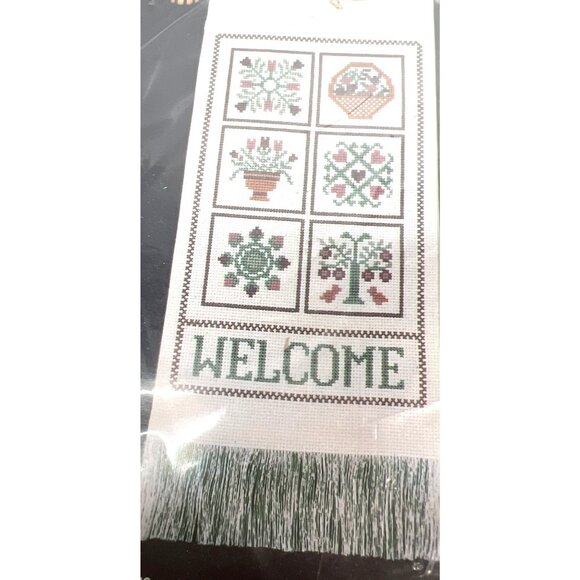 Janlynn Counted Cross Stitch Welcome Banner Kit - Picture 1 of 4